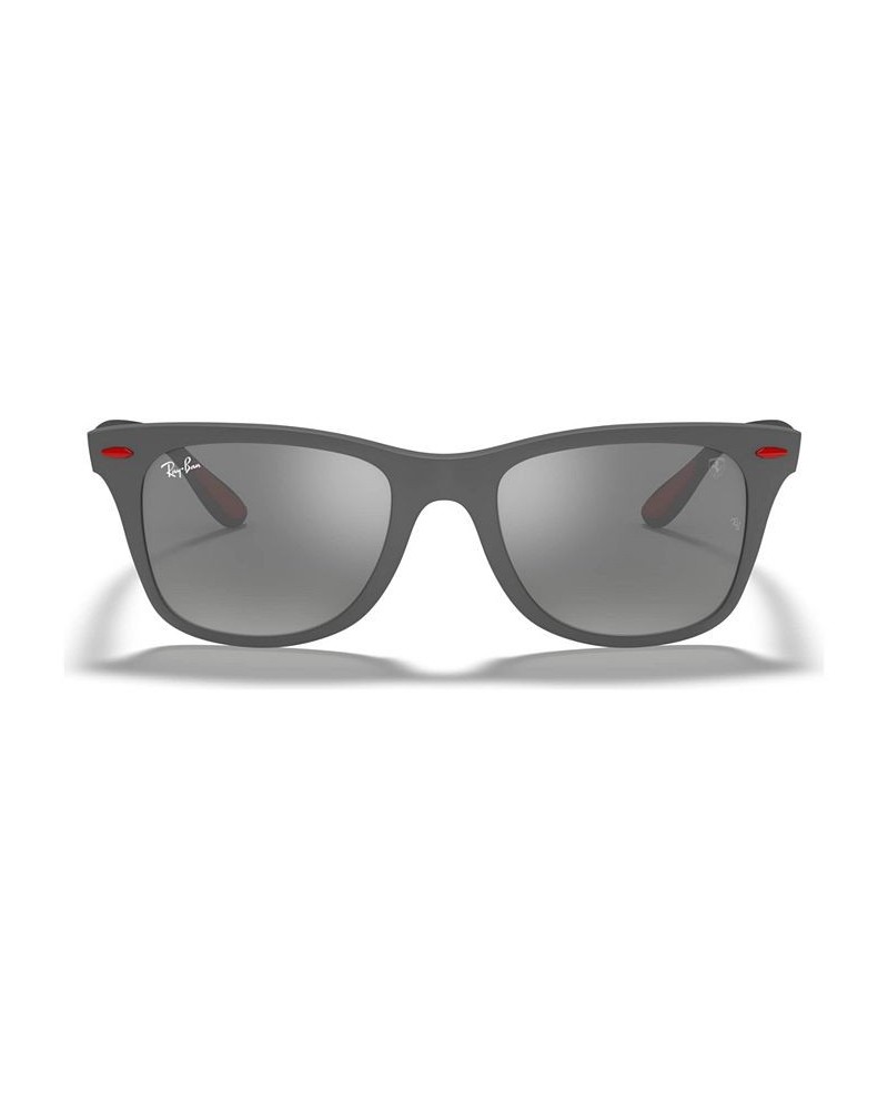 Men's Sunglasses RB4195M Scuderia Ferrari Collection 52 MATTE GREY/GREY MIRROR $33.36 Mens