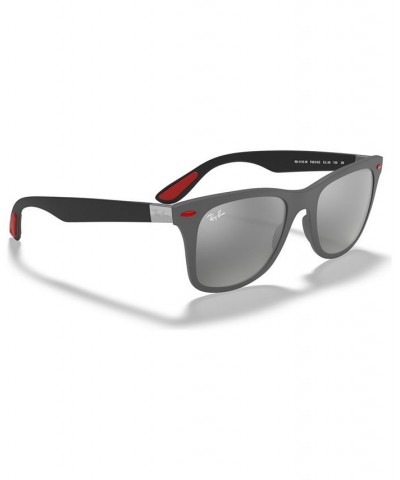 Men's Sunglasses RB4195M Scuderia Ferrari Collection 52 MATTE GREY/GREY MIRROR $33.36 Mens