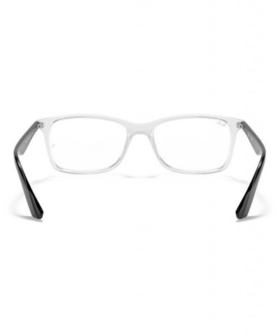 RB7047 Unisex Square Eyeglasses Transparent $36.96 Unisex