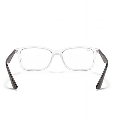 RB7047 Unisex Square Eyeglasses Transparent $36.96 Unisex