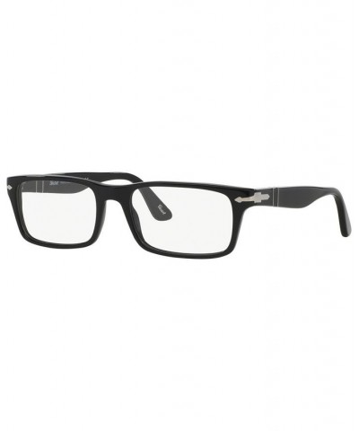 Po3050V Men's Rectangle Eyeglasses Black $41.44 Mens