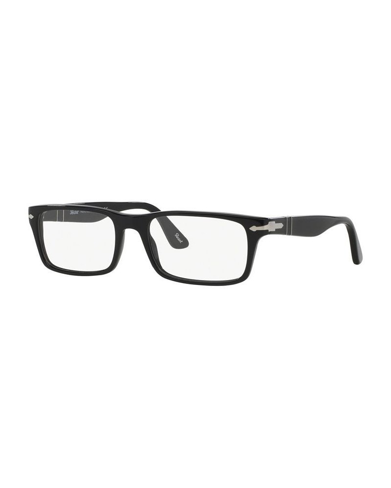 Po3050V Men's Rectangle Eyeglasses Black $41.44 Mens