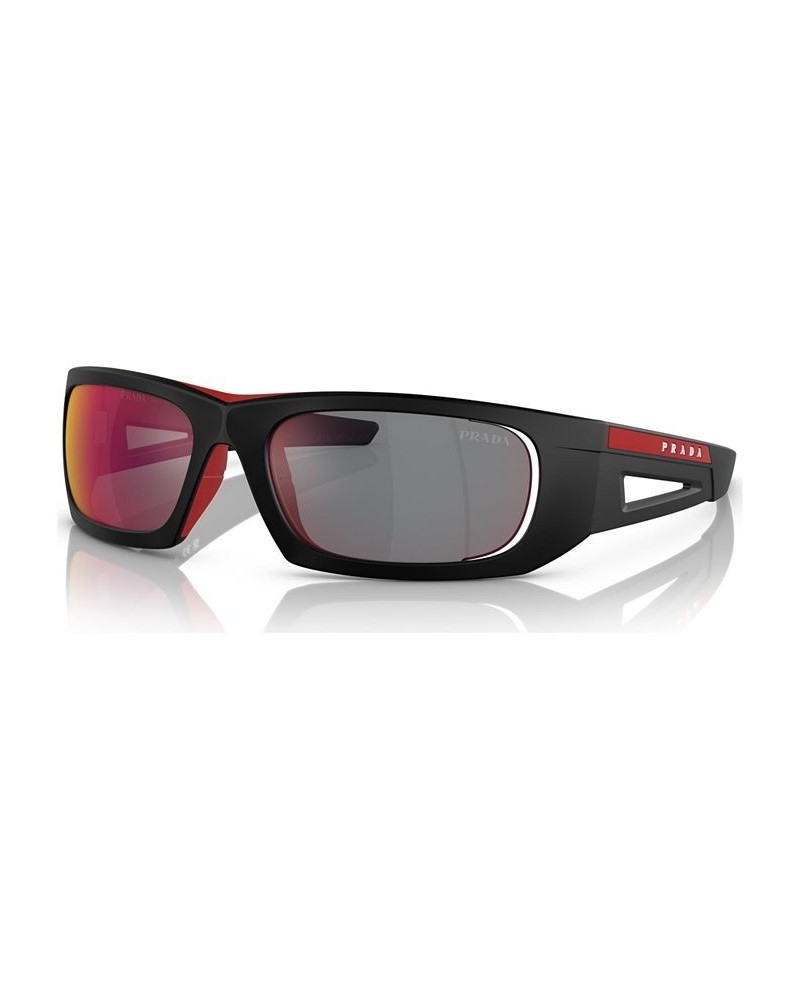 Men's Sunglasses PS 02YS59-Z Matte Black/Red $104.25 Mens