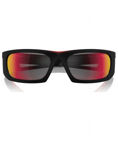 Men's Sunglasses PS 02YS59-Z Matte Black/Red $104.25 Mens