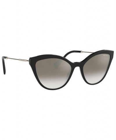 Sunglasses MU 03US 55 BLACK / GRADIENT GREY MIRROR SILVER $31.12 Unisex