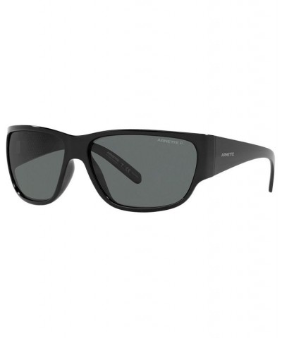 Men's Polarized Sunglasses AN4280 63 BLACK/POLAR GREY $27.04 Mens