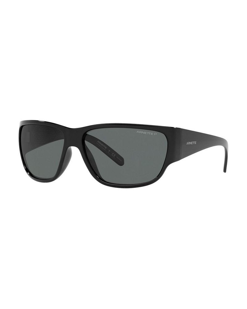 Men's Polarized Sunglasses AN4280 63 BLACK/POLAR GREY $27.04 Mens