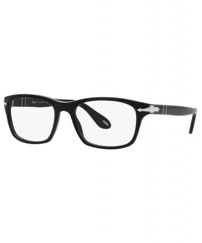 PO3012V Unisex Square Eyeglasses Black $62.16 Unisex