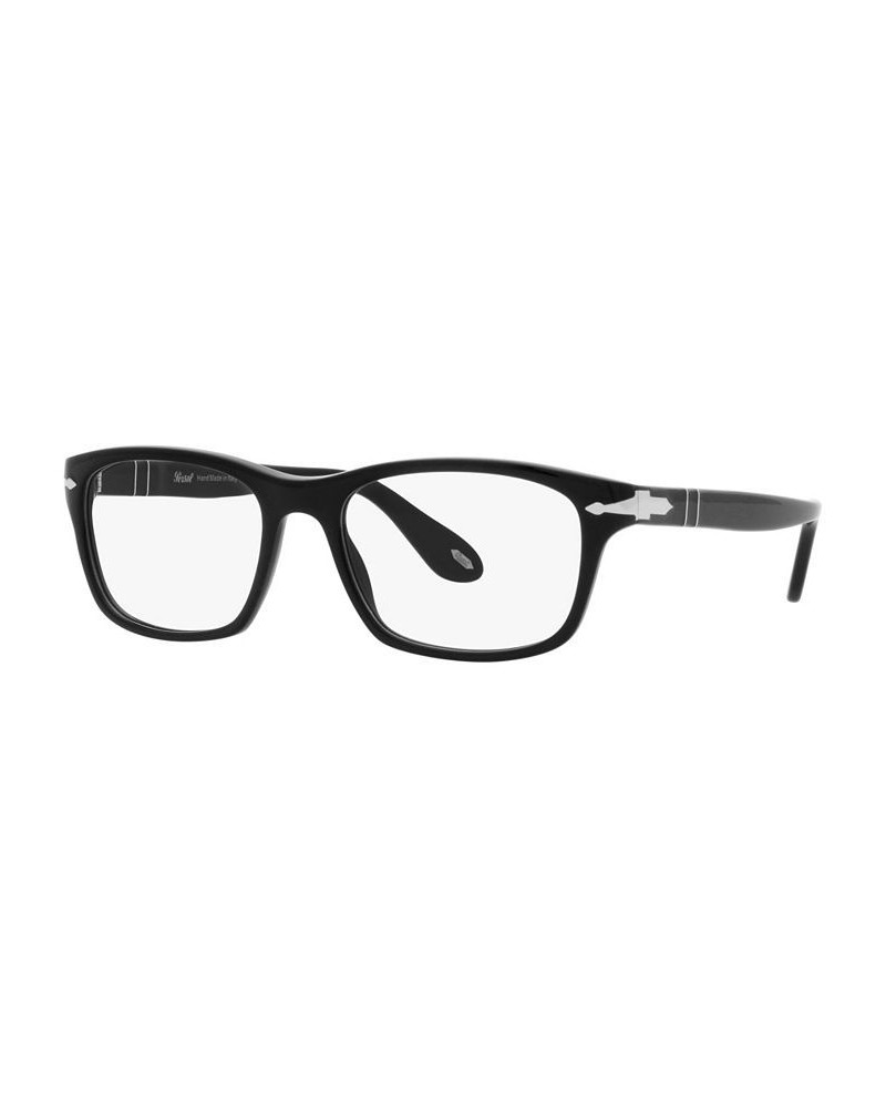 PO3012V Unisex Square Eyeglasses Black $62.16 Unisex