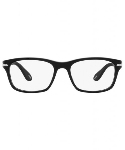 PO3012V Unisex Square Eyeglasses Black $62.16 Unisex