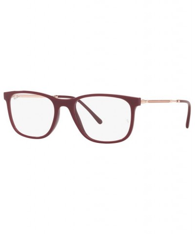 RX7244 Unisex Rectangle Eyeglasses Red Cherry $43.16 Unisex