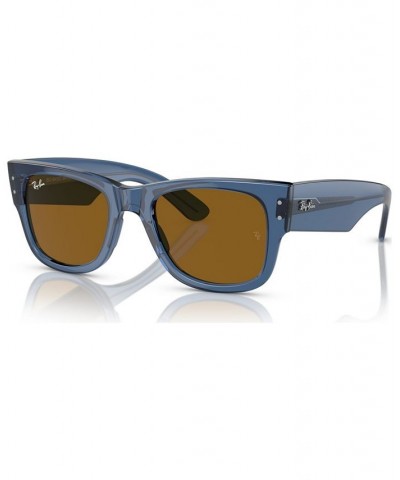 Unisex Mega Wayfarer Sunglasses RB0840S51 Transparent Blue $24.36 Unisex