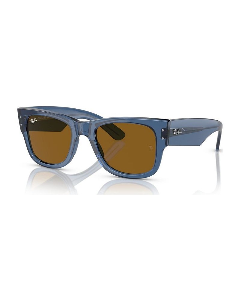 Unisex Mega Wayfarer Sunglasses RB0840S51 Transparent Blue $24.36 Unisex