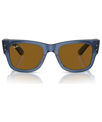 Unisex Mega Wayfarer Sunglasses RB0840S51 Transparent Blue $24.36 Unisex