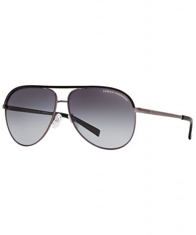 AX Armani Exchange Polarized Sunglasses AX AX2002P GUNMETAL BLACK/GREY GRADIENT POLAR $25.53 Unisex