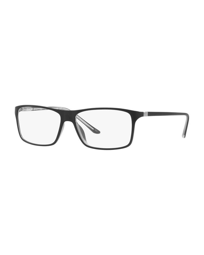 SH1043X Men's Square Eyeglasses Black/Crystal $31.58 Mens