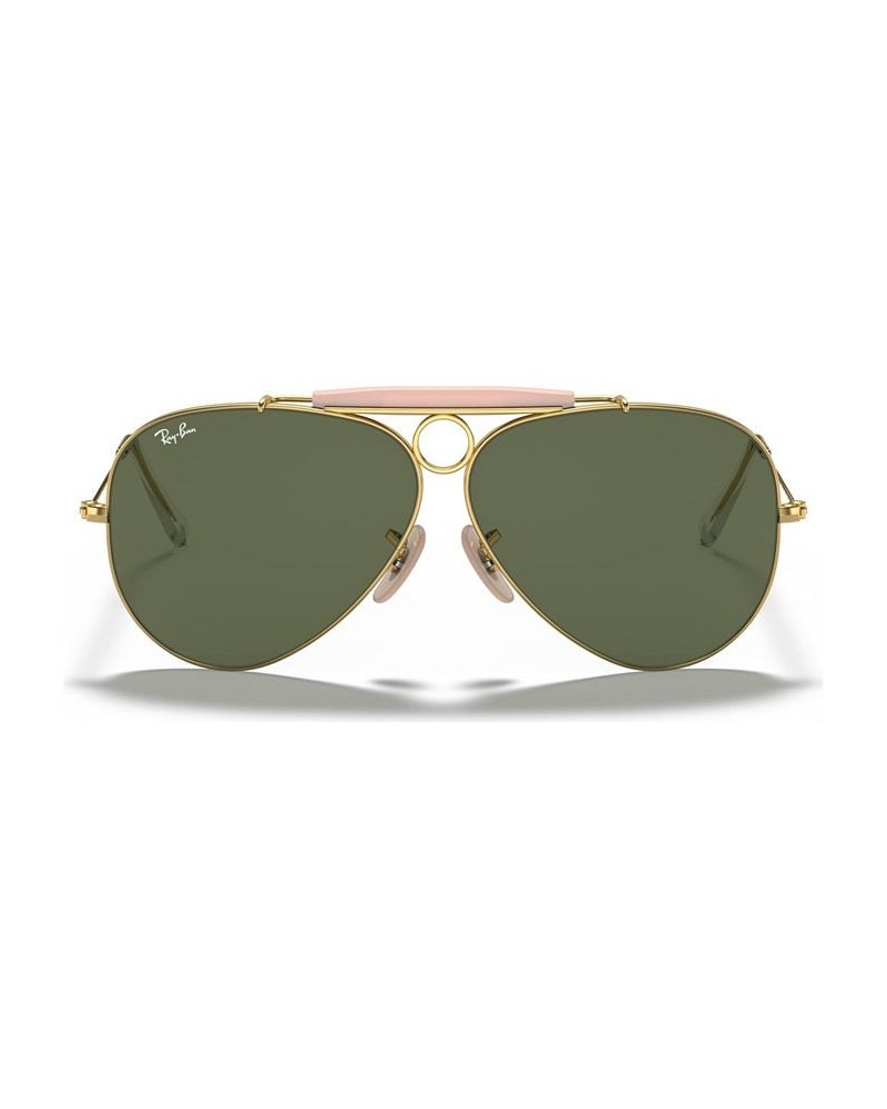 Sunglasses RB3138 SHOOTER GOLD SHINY/GREEN $37.49 Unisex