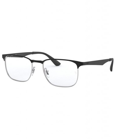 RX6363 Men's Square Eyeglasses Gold Blk $28.64 Mens