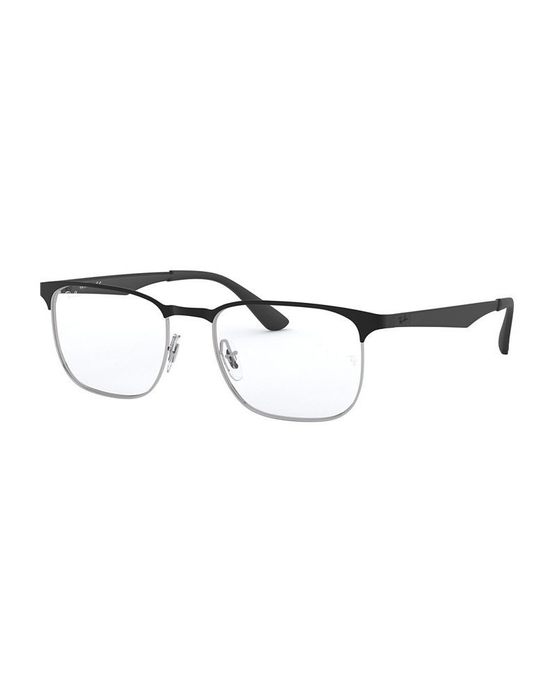 RX6363 Men's Square Eyeglasses Gold Blk $28.64 Mens