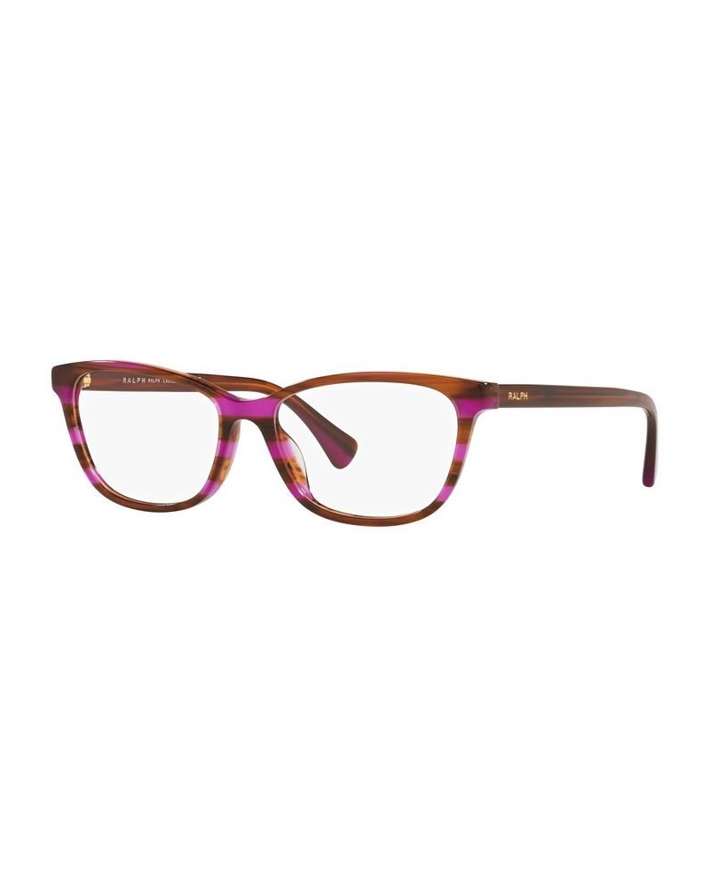 RA7133U Women's Pillow Eyeglasses Striped Brown Violet $21.47 Womens