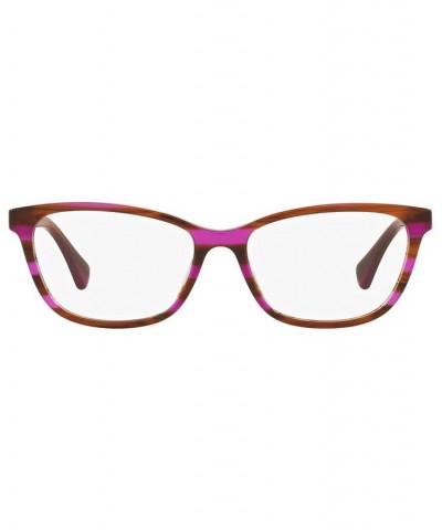 RA7133U Women's Pillow Eyeglasses Striped Brown Violet $21.47 Womens