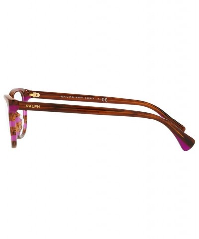 RA7133U Women's Pillow Eyeglasses Striped Brown Violet $21.47 Womens