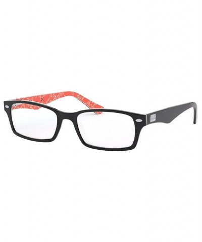 RX5206 Unisex Rectangle Eyeglasses Black $51.91 Unisex