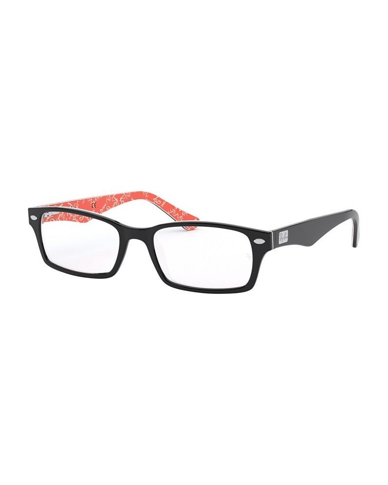 RX5206 Unisex Rectangle Eyeglasses Black $51.91 Unisex