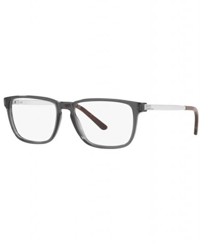 RL6208 Men's Rectangle Eyeglasses Shiny Transparent Gray $79.80 Mens