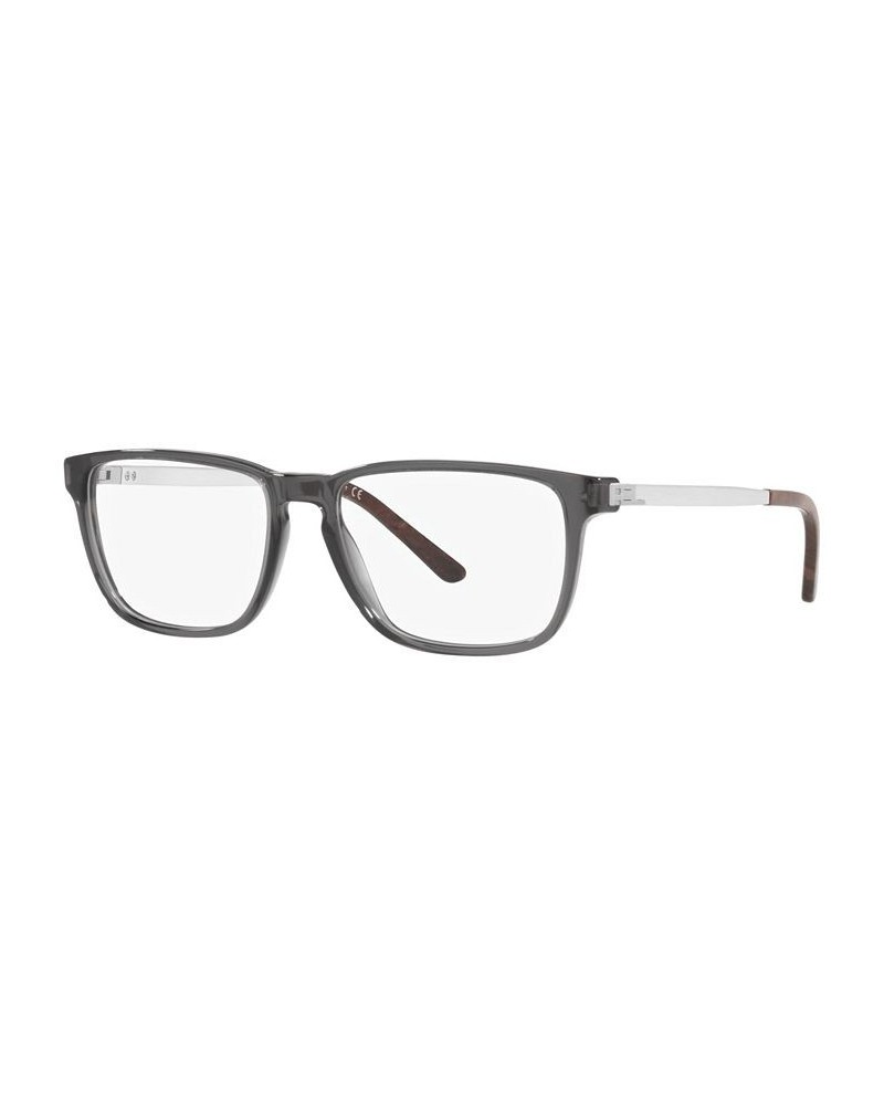 RL6208 Men's Rectangle Eyeglasses Shiny Transparent Gray $79.80 Mens