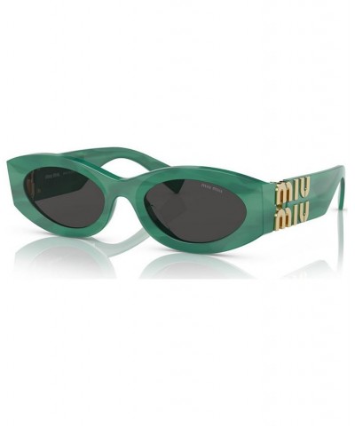 Women's Sunglasses MU 11WS54-X Green $53.00 Womens