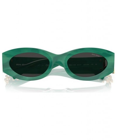 Women's Sunglasses MU 11WS54-X Green $53.00 Womens