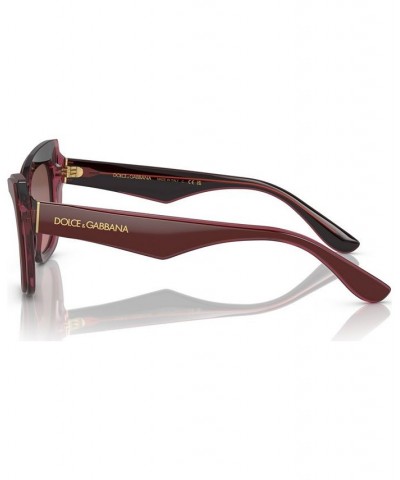 Women's Sunglasses DG441754-YZ Bordeaux/Transparent Bordeaux $48.30 Womens