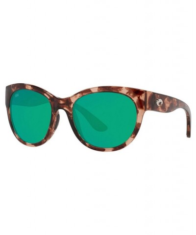 MAYA Polarized Sunglasses 6S9011 55 412 SHINY CORAL TORTOISE/GREEN MIRROR 580G $38.22 Unisex