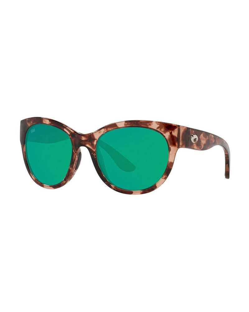 MAYA Polarized Sunglasses 6S9011 55 412 SHINY CORAL TORTOISE/GREEN MIRROR 580G $38.22 Unisex