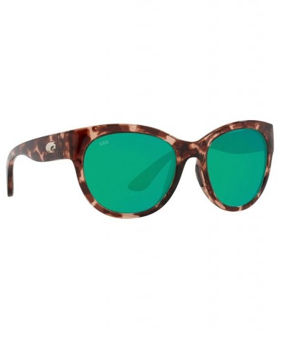 MAYA Polarized Sunglasses 6S9011 55 412 SHINY CORAL TORTOISE/GREEN MIRROR 580G $38.22 Unisex