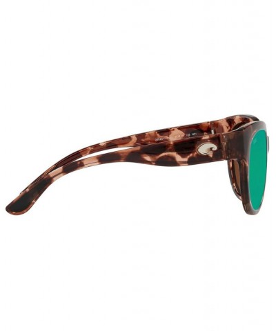 MAYA Polarized Sunglasses 6S9011 55 412 SHINY CORAL TORTOISE/GREEN MIRROR 580G $38.22 Unisex