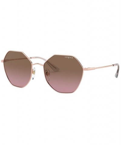 Sunglasses ROSE GOLD/PINK GRADIENT BROWN $18.27 Unisex