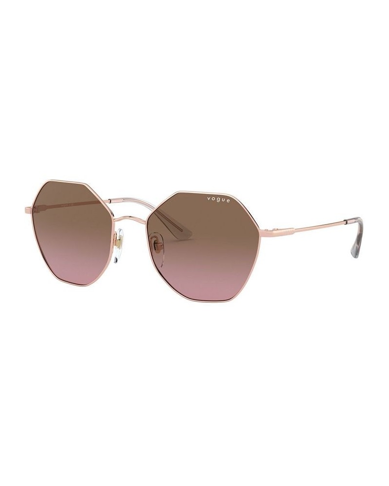 Sunglasses ROSE GOLD/PINK GRADIENT BROWN $18.27 Unisex