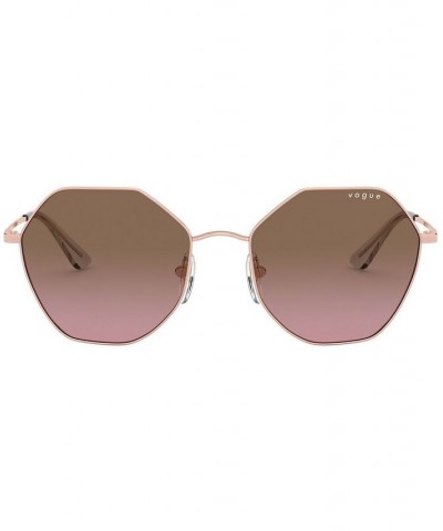 Sunglasses ROSE GOLD/PINK GRADIENT BROWN $18.27 Unisex