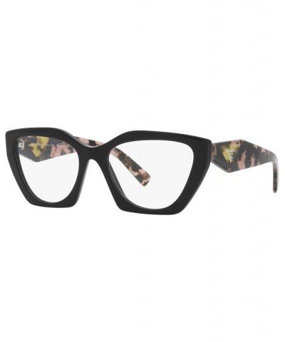 PR09YVF Women's Irregular Low Bridge Fit Eyeglasses Black $67.86 Womens