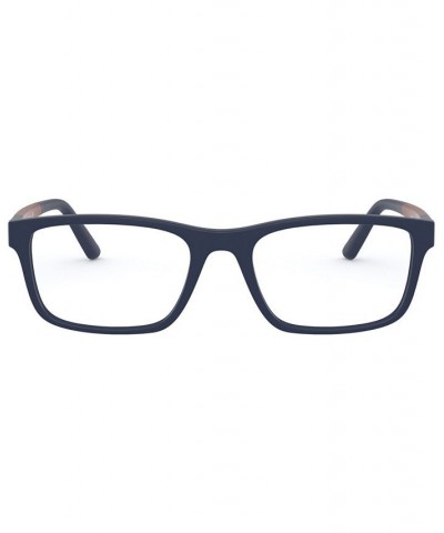 Men's Rectangle Eyeglasses PH221257-O Matte Navy Blue $27.00 Mens