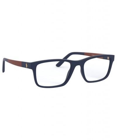 Men's Rectangle Eyeglasses PH221257-O Matte Navy Blue $27.00 Mens