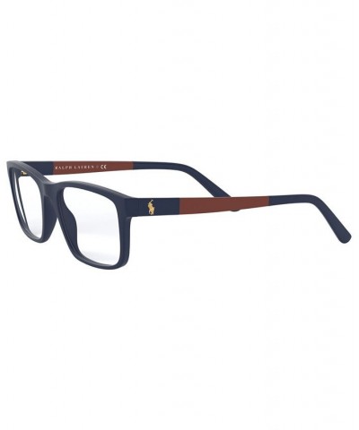 Men's Rectangle Eyeglasses PH221257-O Matte Navy Blue $27.00 Mens