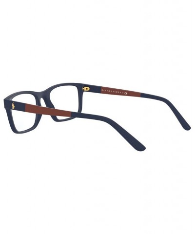 Men's Rectangle Eyeglasses PH221257-O Matte Navy Blue $27.00 Mens