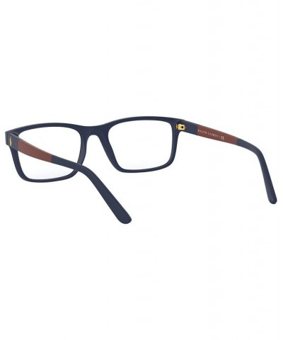 Men's Rectangle Eyeglasses PH221257-O Matte Navy Blue $27.00 Mens