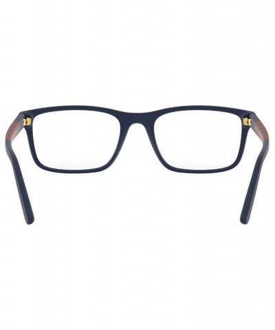 Men's Rectangle Eyeglasses PH221257-O Matte Navy Blue $27.00 Mens