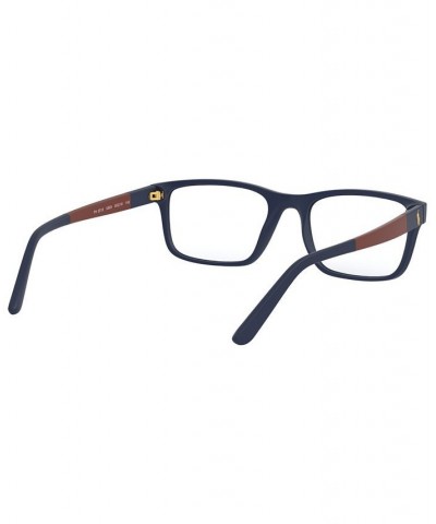 Men's Rectangle Eyeglasses PH221257-O Matte Navy Blue $27.00 Mens