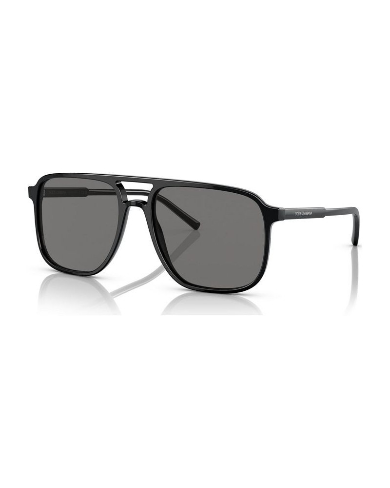 Men's Polarized Low Bridge Fit Sunglasses DG4423F58-P Black $95.20 Mens