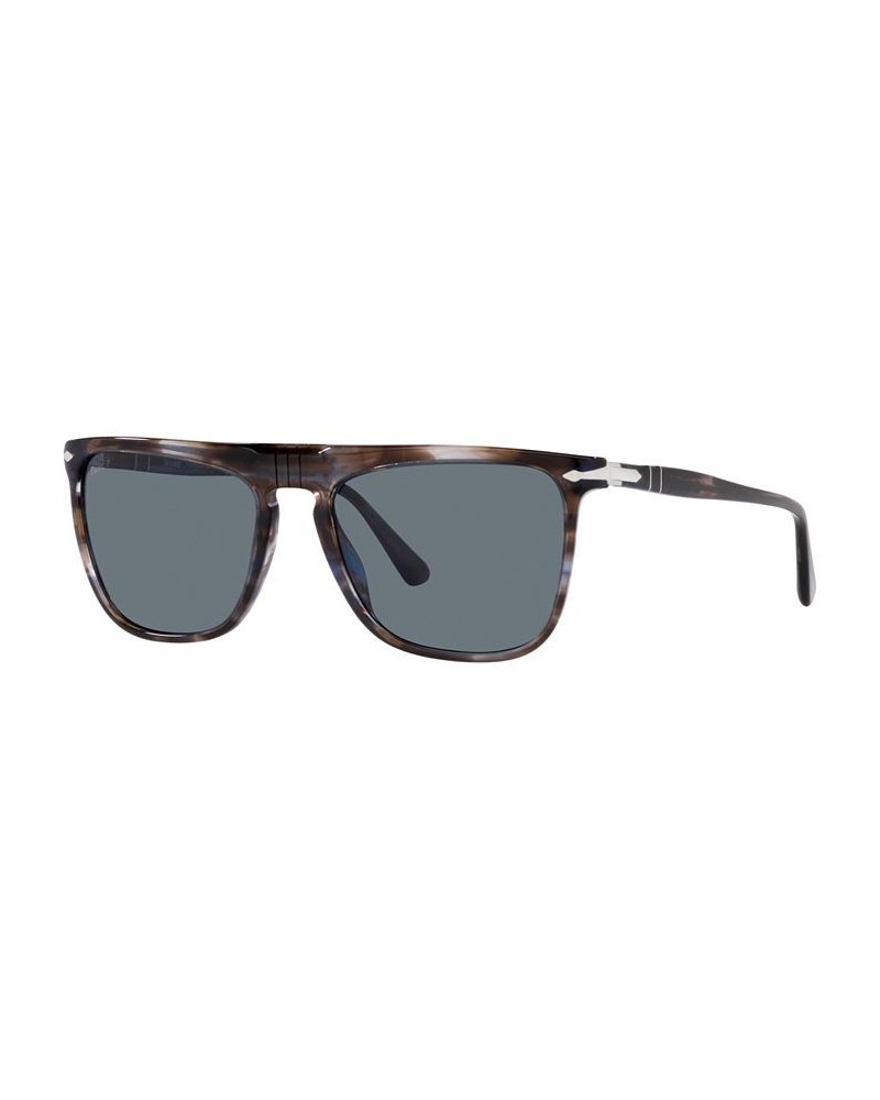 Unisex Polarized Sunglasses PO3225S 56 Striped Blue $39.50 Unisex